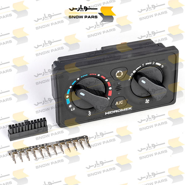 کلید کولر و بخاری کابین بکهولودر آلفا هیدرومک  A/C CONTROL ASSY