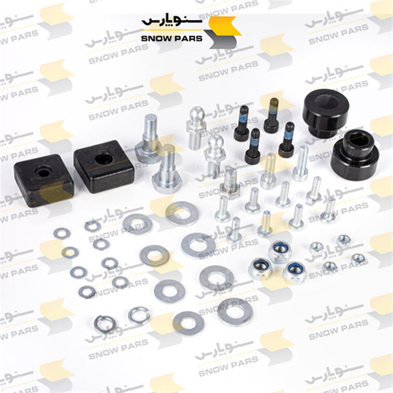 مجموعه پیچ و مهره پنجره عقب بکهولودر هیدرومک BOLT & NUT